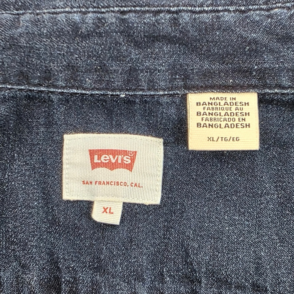 Americana Workwear Levi’s Denim Shirt Men’s XL Indigo Button-Down Casual - Picture 5 of 11